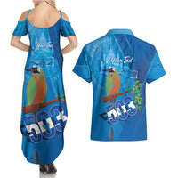 Personalized Que Viva El Salvador Couples Matching Summer Maxi Dress and Hawaiian Shirt Guardabarranco 503 Independence Day Proud - Wonder Print Shop