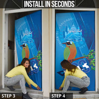 Personalized Que Viva El Salvador Door Cover Guardabarranco 503 Independence Day Proud - Wonder Print Shop