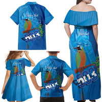 Personalized Que Viva El Salvador Family Matching Off Shoulder Maxi Dress and Hawaiian Shirt Guardabarranco 503 Independence Day Proud - Wonder Print Shop