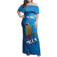 Personalized Que Viva El Salvador Family Matching Off Shoulder Maxi Dress and Hawaiian Shirt Guardabarranco 503 Independence Day Proud - Wonder Print Shop