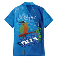 Personalized Que Viva El Salvador Family Matching Short Sleeve Bodycon Dress and Hawaiian Shirt Guardabarranco 503 Independence Day Proud - Wonder Print Shop