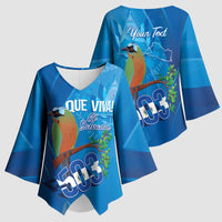 Personalized Que Viva El Salvador Kimono Sleeve Blouse Guardabarranco 503 Independence Day Proud - Wonder Print Shop