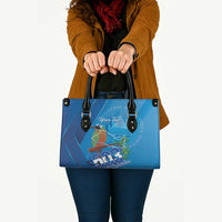 Personalized Que Viva El Salvador Leather Bag Guardabarranco 503 Independence Day Proud - Wonder Print Shop