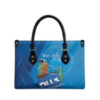 Personalized Que Viva El Salvador Leather Bag Guardabarranco 503 Independence Day Proud - Wonder Print Shop