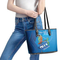 Personalized Que Viva El Salvador Leather Tote Bag Guardabarranco 503 Independence Day Proud - Wonder Print Shop