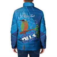 Personalized Que Viva El Salvador Padded Jacket Guardabarranco 503 Independence Day Proud - Wonder Print Shop