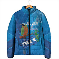 Personalized Que Viva El Salvador Padded Jacket Guardabarranco 503 Independence Day Proud - Wonder Print Shop