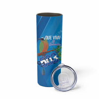 Personalized Que Viva El Salvador Skinny Tumbler Guardabarranco 503 Independence Day Proud - Wonder Print Shop