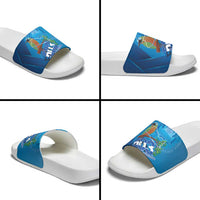 Personalized Que Viva El Salvador Slide Sandals Guardabarranco 503 Independence Day Proud - Wonder Print Shop