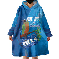 Personalized Que Viva El Salvador Wearable Blanket Hoodie Guardabarranco 503 Independence Day Proud - Wonder Print Shop