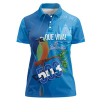 Personalized Que Viva El Salvador Women Polo Shirt Guardabarranco 503 Independence Day Proud - Wonder Print Shop