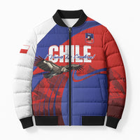 Custom Chile Rugby 2026 Bomber Puffer Jacket Vamos Los Condores Red Version