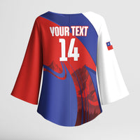 Custom Chile Rugby 2026 Kimono Sleeve Blouse Vamos Los Condores Red Version