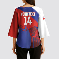 Custom Chile Rugby 2026 Kimono Sleeve Blouse Vamos Los Condores Red Version