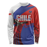Custom Chile Rugby 2026 Long Sleeve Shirt Vamos Los Condores Red Version