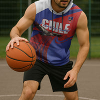 Custom Chile Rugby 2026 Sleeveless Hoodie Vamos Los Condores Red Version