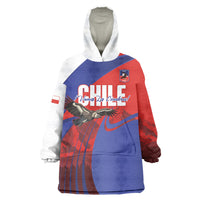 Custom Chile Rugby 2026 Wearable Blanket Hoodie Vamos Los Condores Red Version