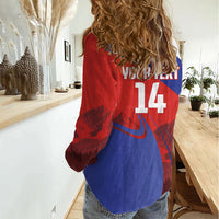 Custom Chile Rugby 2026 Women Casual Shirt Vamos Los Condores Red Version