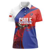 Custom Chile Rugby 2026 Women Polo Shirt Vamos Los Condores Red Version