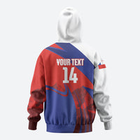 Custom Chile Rugby 2026 Zip Hoodie Vamos Los Condores Red Version