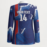 Custom Chile Rugby 2026 Blazer Vamos Los Condores Grunge Blue Version