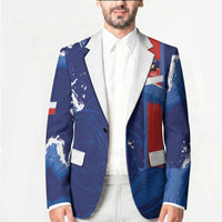 Custom Chile Rugby 2026 Blazer Vamos Los Condores Grunge Blue Version