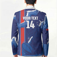 Custom Chile Rugby 2026 Blazer Vamos Los Condores Grunge Blue Version