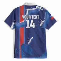 Custom Chile Rugby 2026 Hawaiian Shirt Vamos Los Condores Grunge Blue Version