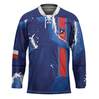 Custom Chile Rugby 2026 Hockey Jersey Vamos Los Condores Grunge Blue Version