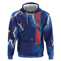 Custom Chile Rugby 2026 Hoodie Vamos Los Condores Grunge Blue Version