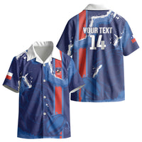 Custom Chile Rugby 2026 Kid Hawaiian Shirt Vamos Los Condores Grunge Blue Version