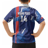 Custom Chile Rugby 2026 Kid Hawaiian Shirt Vamos Los Condores Grunge Blue Version