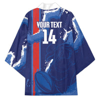 Custom Chile Rugby 2026 Kimono Vamos Los Condores Grunge Blue Version