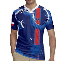 Custom Chile Rugby 2026 Rugby Jersey Vamos Los Condores Grunge Blue Version