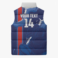 Custom Chile Rugby 2026 Sleeveless Puffer Jacket Vamos Los Condores Grunge Blue Version