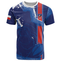 Custom Chile Rugby 2026 T Shirt Vamos Los Condores Grunge Blue Version