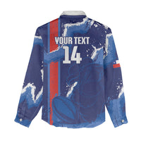 Custom Chile Rugby 2026 Women Casual Shirt Vamos Los Condores Grunge Blue Version
