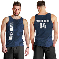 Custom Hong Kong Rugby 2026 Men Tank Top Go Dragon Blue Version