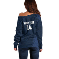 Custom Hong Kong Rugby 2026 Off Shoulder Sweater Go Dragon Blue Version