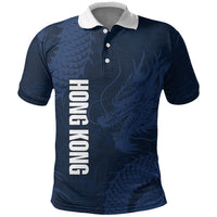 Custom Hong Kong Rugby 2026 Polo Shirt Go Dragon Blue Version