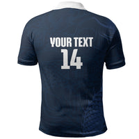 Custom Hong Kong Rugby 2026 Polo Shirt Go Dragon Blue Version
