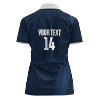 Custom Hong Kong Rugby 2026 Women Polo Shirt Go Dragon Blue Version