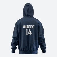Custom Hong Kong Rugby 2026 Zip Hoodie Go Dragon Blue Version