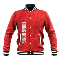 Custom Hong Kong Rugby 2026 Baseball Jacket Go Dragon Red Version