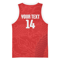 Custom Hong Kong Rugby 2026 Basketball Jersey Go Dragon Red Version