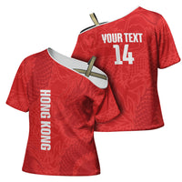 Custom Hong Kong Rugby 2026 Cross Shoulder Shirt Go Dragon Red Version