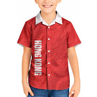 Custom Hong Kong Rugby 2026 Kid Hawaiian Shirt Go Dragon Red Version