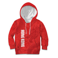 Custom Hong Kong Rugby 2026 Kid Hoodie Go Dragon Red Version