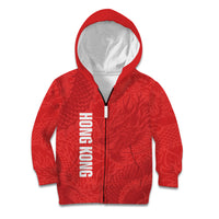 Custom Hong Kong Rugby 2026 Kid Hoodie Go Dragon Red Version