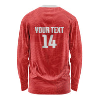 Custom Hong Kong Rugby 2026 Long Sleeve Shirt Go Dragon Red Version